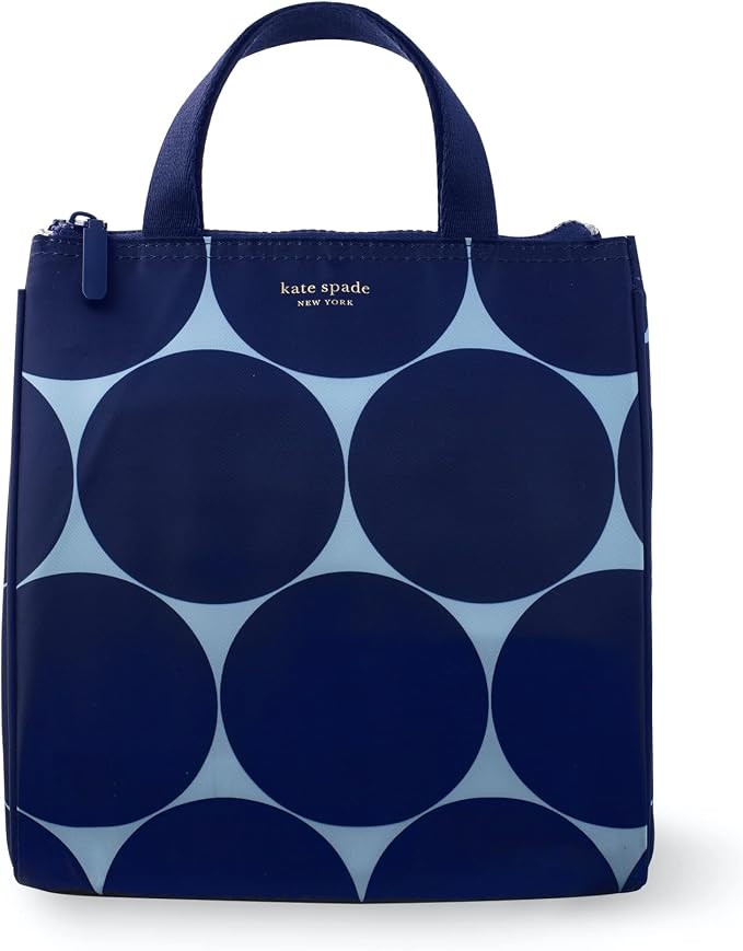 Kate Spade New York, Portable Soft Cooler Lunch Bag with Silver Insulated Interior Lining and Sto... | Amazon (US)