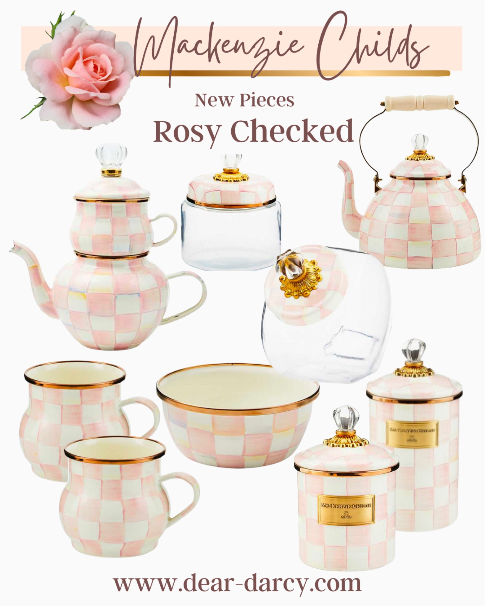 Mac Kenzie Childs 
Rosy checked 

For all the pink lovers, this check is in my favorite shade of blush pink.
Some new pieces added to the collection.

Perfect gift  for pink lovers, Valentine’s Day, Mother’s day or just to add to your collection!

I know I will be adding a few pieces to my collection 🌸

#LTKGiftGuide #LTKHome #LTKStyleTip