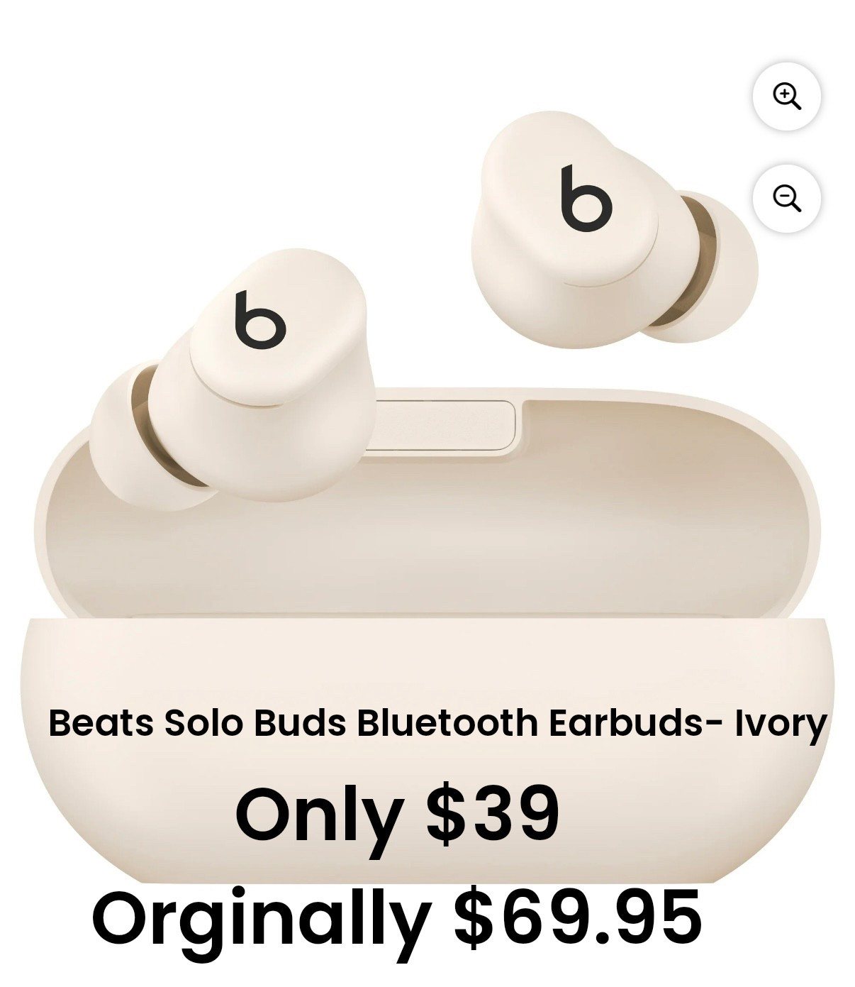 Beats Solo Buds Bluetooth Earbuds- Ivory sale 

#LTKCyberWeek #LTKGiftGuide #LTKHoliday