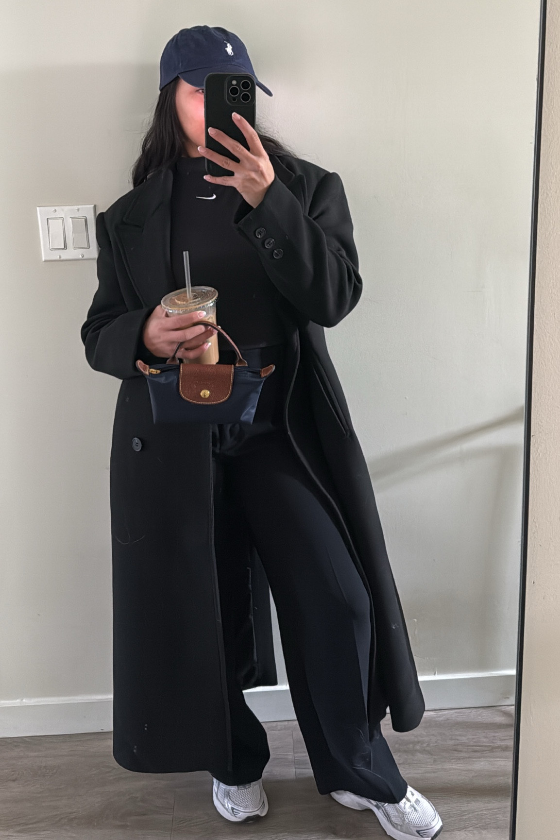 Coat is Bershka felt coat 