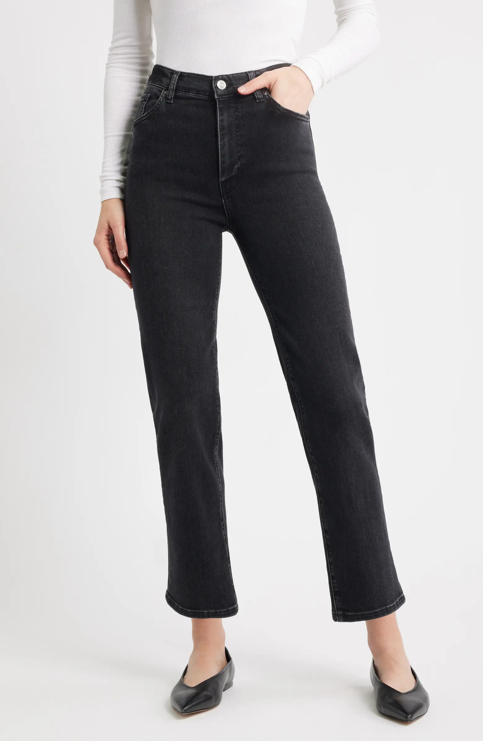 FRAME Le Sleek High Waist Ankle Straight Leg Jeans | Nordstrom | Nordstrom