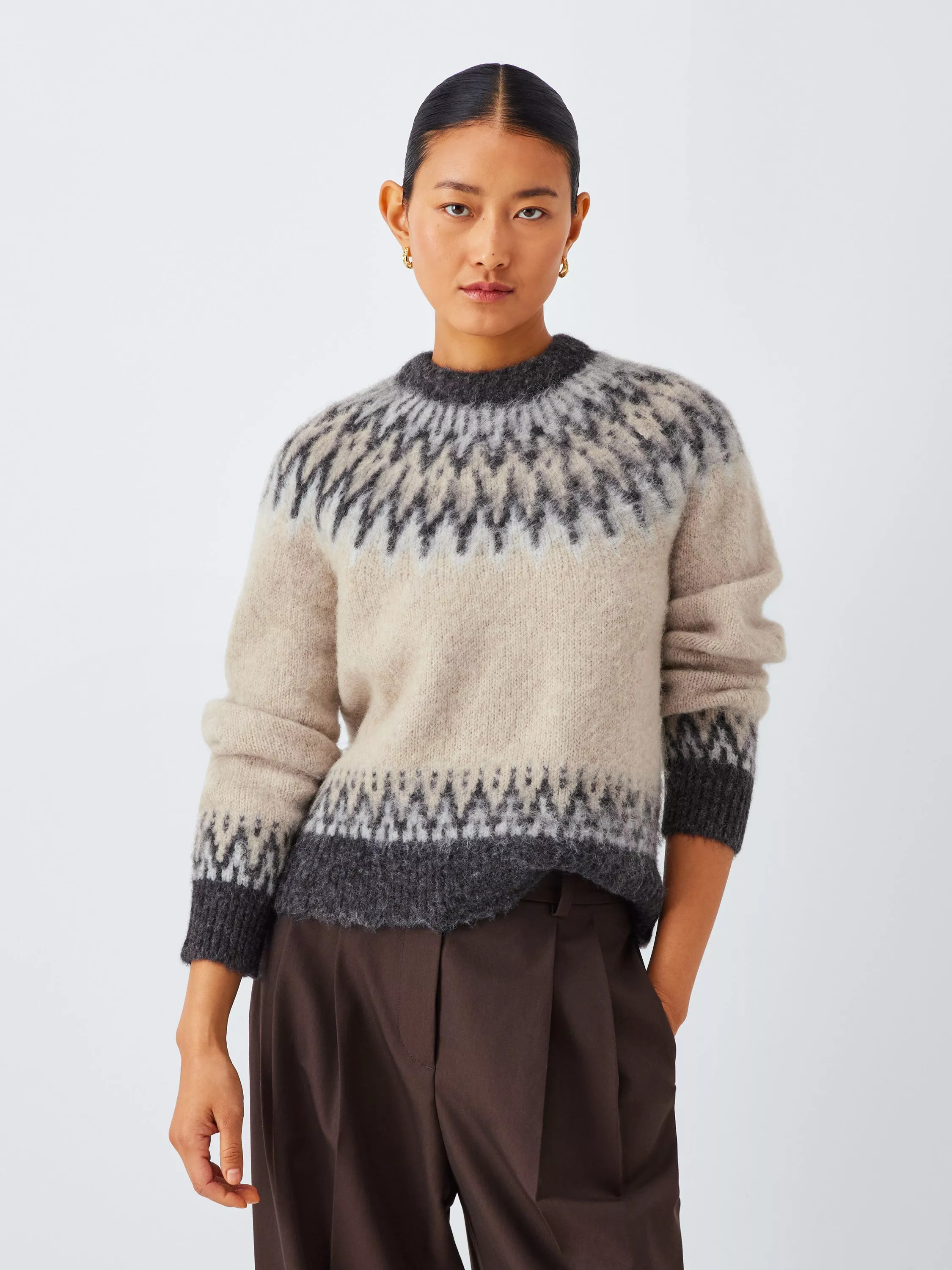 John Lewis Alpaca Wool Blend Fair Isle Knit Jumper | John Lewis (UK)