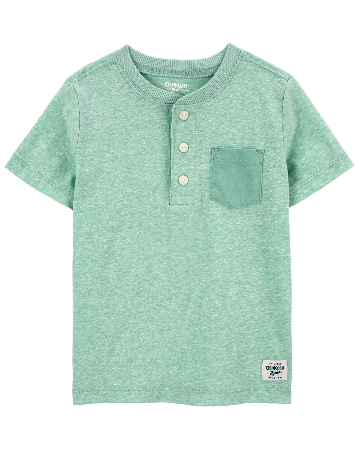 Green Toddler Heathered Pocket Henley | carters.com | Carter's