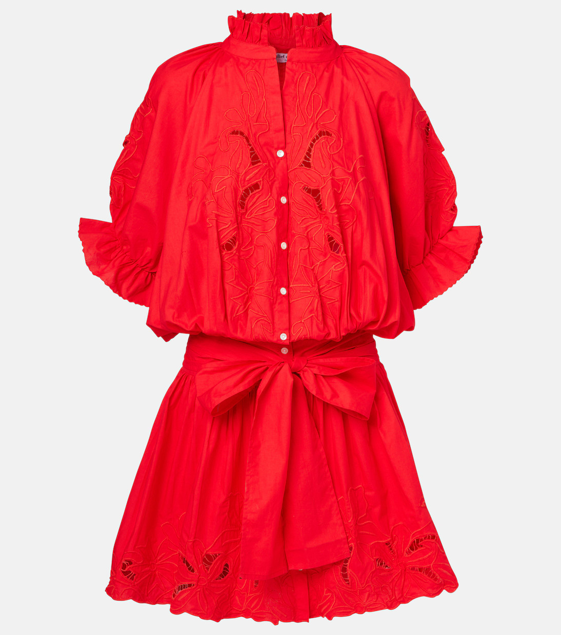 Broderie anglaise cotton poplin minidress | Mytheresa (US/CA)