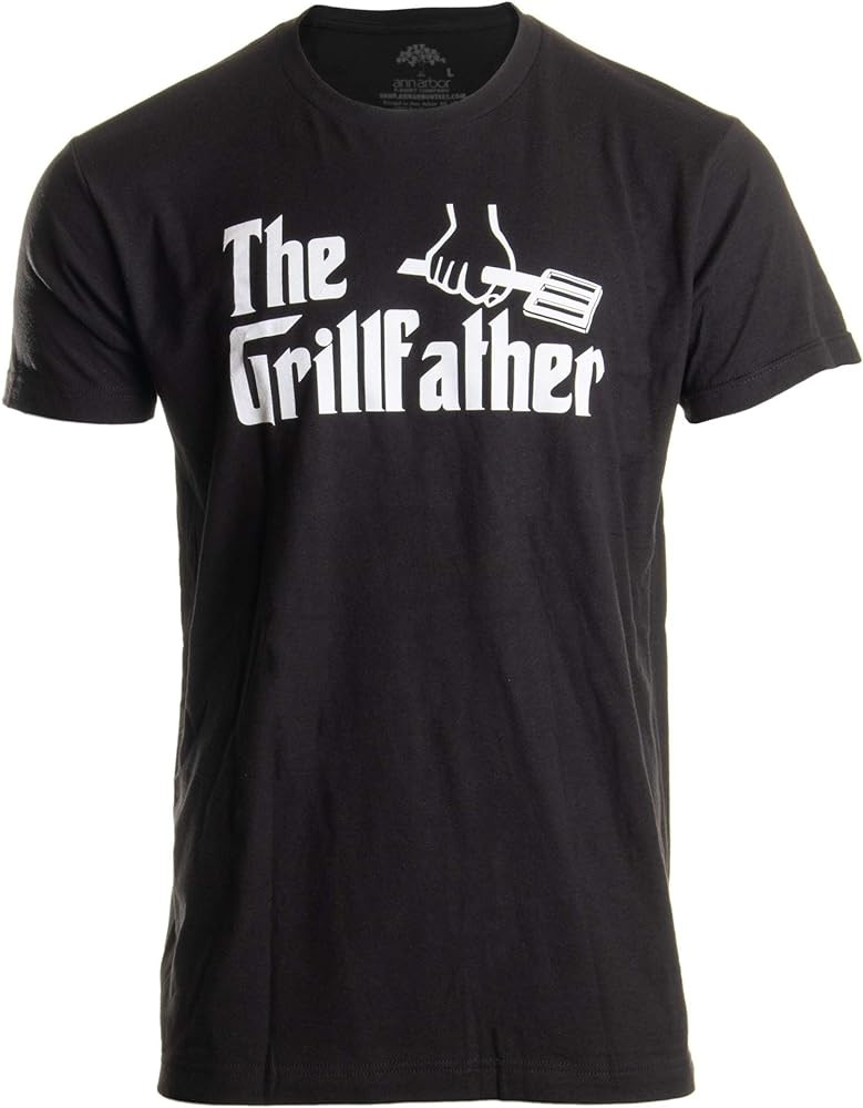 The Grillfather | Funny Dad Grandpa Grilling BBQ Meat Humor T-Shirt Joke for Men | Amazon (US)