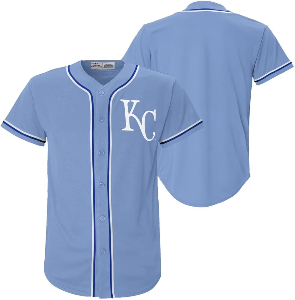 Kansas City Royals MLB Kids Youth 4-18 Light Blue Team Color Alternate Embroidered Stitched Logo ... | Amazon (US)