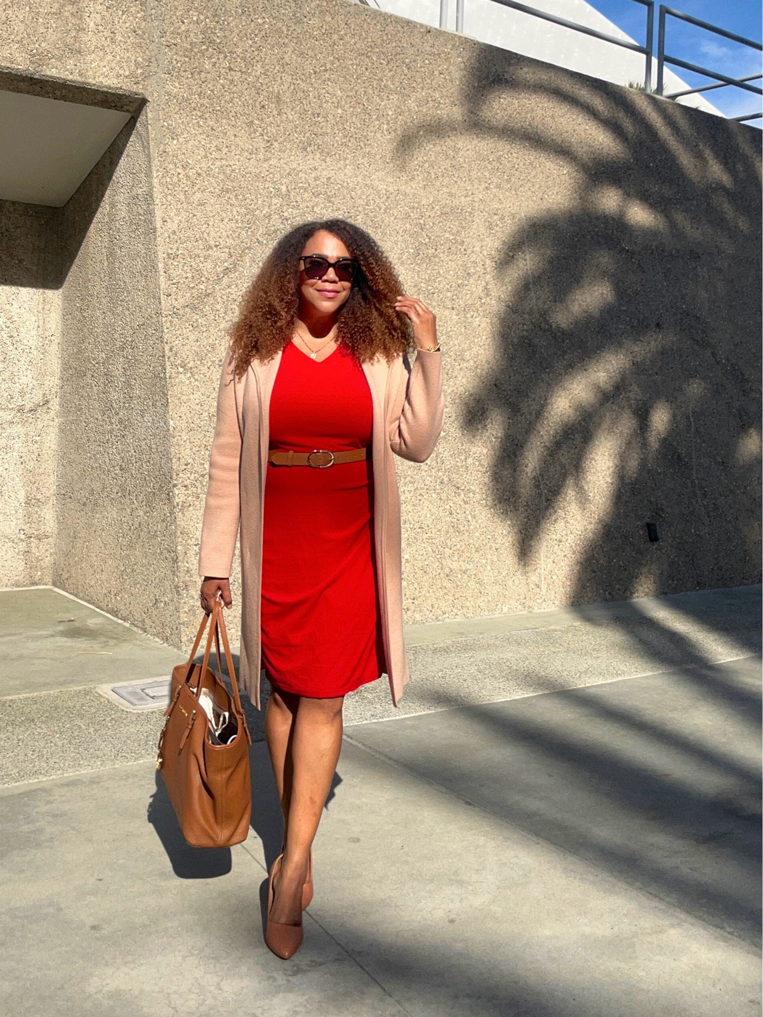 Perfect little workwear look! Got the dress in an xl so it wouldn’t be too snug. Dress is under $50 and comes in a bunch of colors. I got the Coatigan in a medium. 

#LTKFindsUnder50 #LTKWorkwear #LTKMidsize