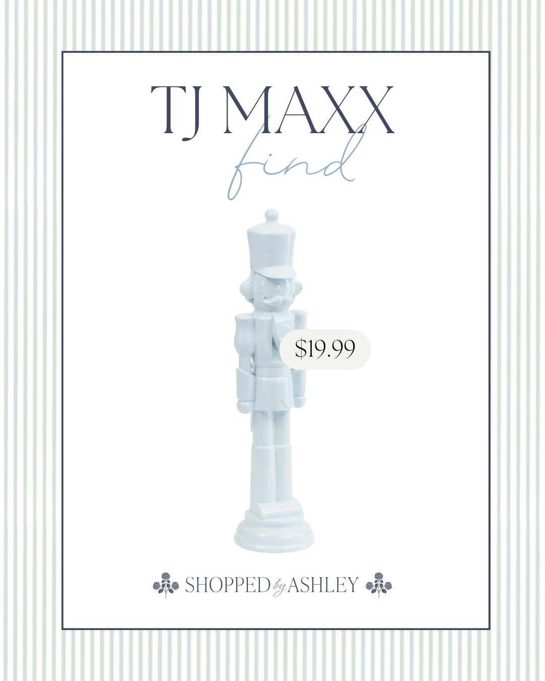 So excited this light blue nutcracker is now online! I immediately ordered because it is perfect with my year round decor 🤣💙

Blue nutcracker, coastal Christmas, Grandmillennial Christmas, HomeGoods find, HomeGoods nutcracker 

#LTKFindsUnder50 #LTKHoliday