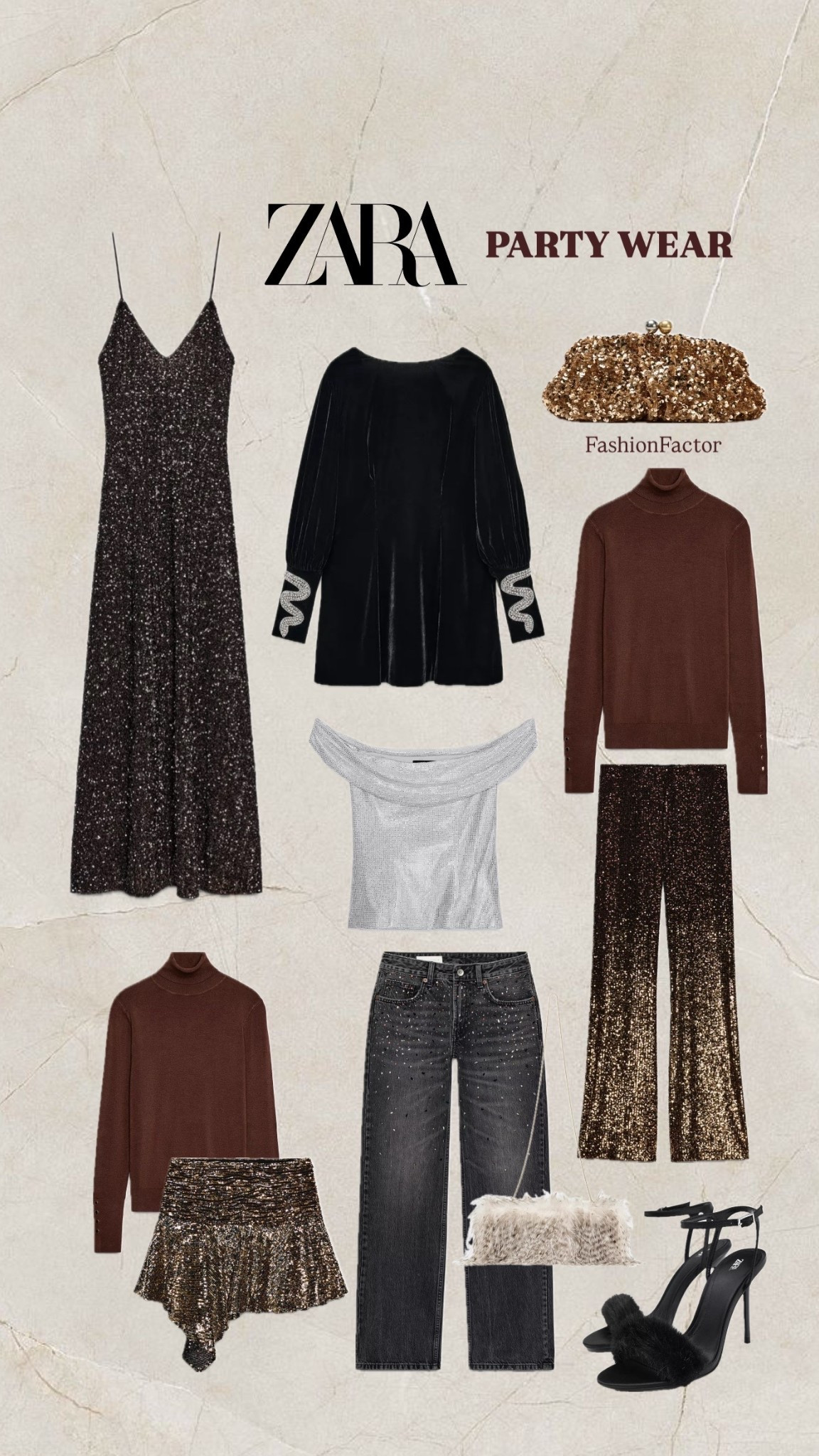 Zara partywear 🤍 Rhinestone straight jeans, asymmetric sequin skort, mini velvet dress, sequin maxi dress, sequin pants, sequin bag, faux fur clutch, faux fur heeled sandals, turtleneck, off shoulder sequin top

#LTKHoliday #LTKootd #LTKFindsUnder100