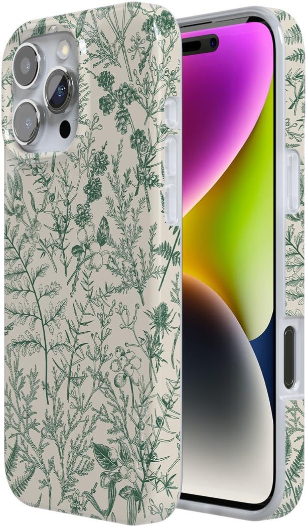 Casely iPhone 16 Pro Max Case | Sage Garden | Green Floral | Classic Ultra Slim Case Design | Com... | Amazon (US)