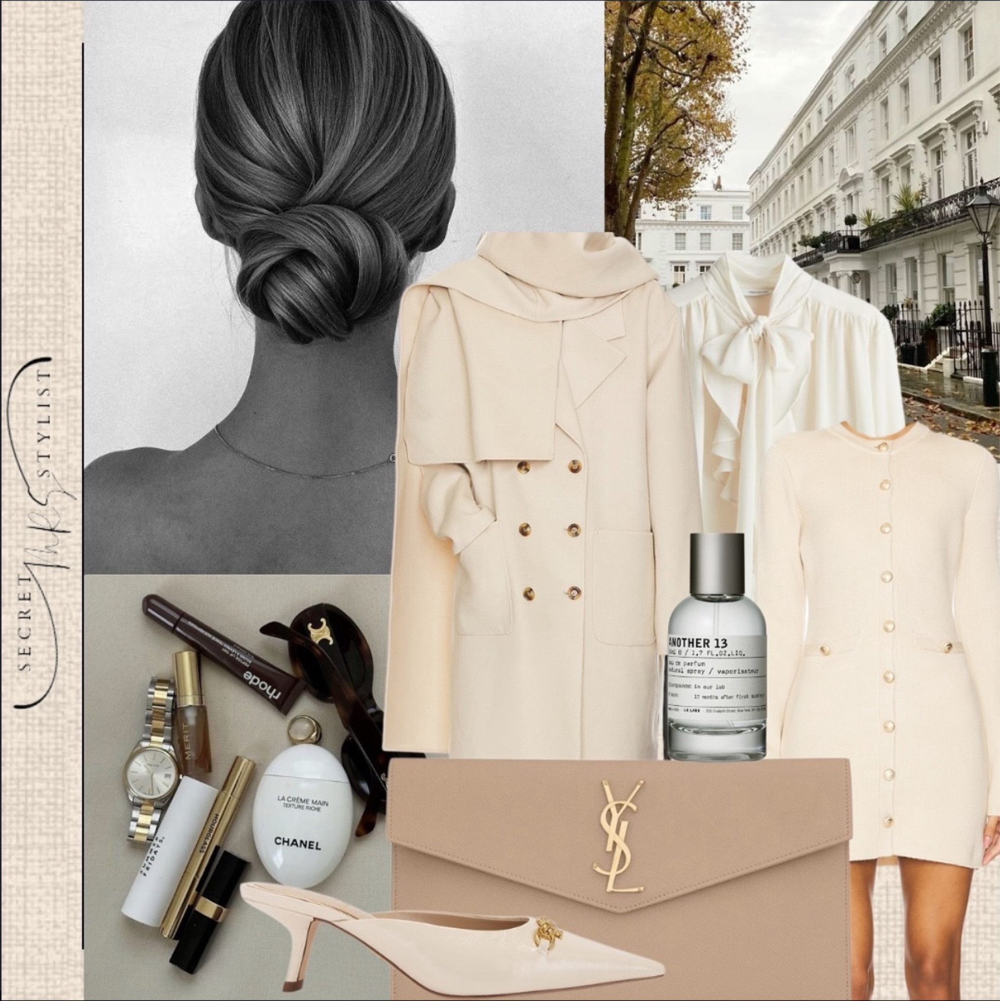 Elegant neutrals for a polished, timeless look that’s perfect for fall strolls and city days. Think soft cream layers, classic gold buttons, and refined accessories that add that effortless touch of luxury. Styled with a chic structured coat, a feminine bow blouse, and cozy cardigan dress, paired with pointed mules and a sleek YSL clutch for a hint of glam. Finish it off with a spritz of Le Labo Another 13 and some everyday essentials—because it’s all in the details.

Shop these pieces from @saks, @revolve, and @hm.

#LTKStyleTip #LTKHoliday #LTKSeasonal