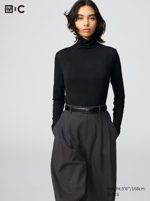 HEATTECH Extra Warm Cashmere Blend Turtleneck T-Shirt | UNIQLO (UK)
