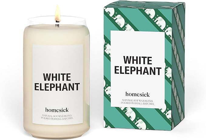 Homesick Premium Scented Candle, White Elephant - Candied Orange, Champagne, Sparkling Cassis, 13... | Amazon (US)