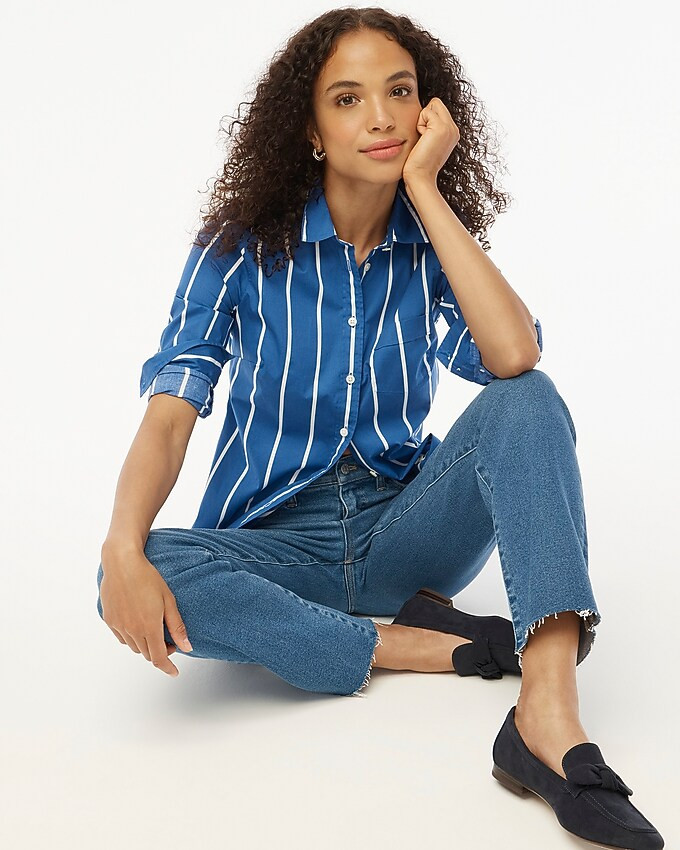 Button-up cotton poplin shirt in signature fit | J.Crew Factory