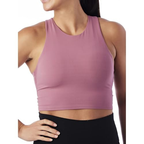 Avia Women's Low Support Trainer Crop Sports Bra (US, Cup Band, Medium, A, C, Mauve) | Amazon (US)