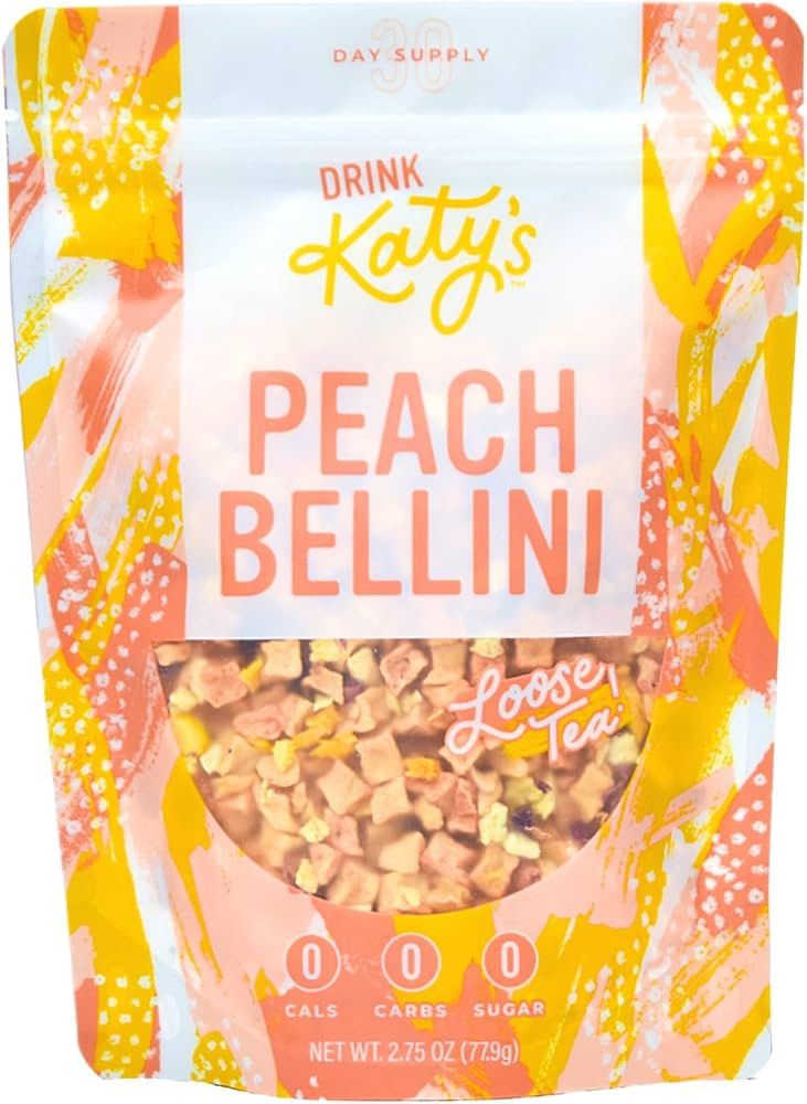 Drink Katy’s Peach Bellini Loose Leaf Premium Herbal Fruit Tea, Proudly Woman-Owned (30 Day Sup... | Amazon (US)