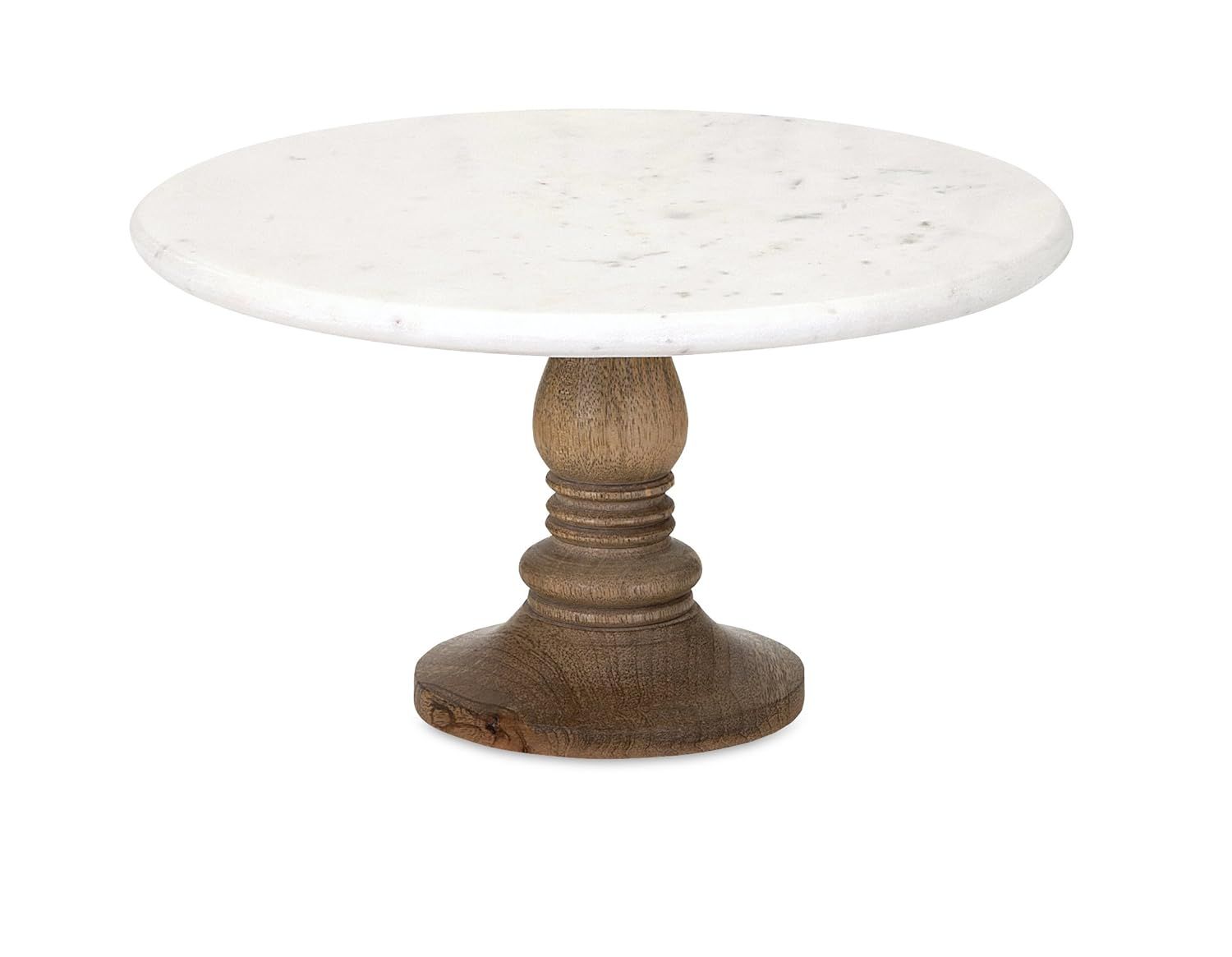 IMAX 82504 Lissa Marble Cake Stand in White – Handcrafted Cake Pedestal, Marble and Mango Wood ... | Amazon (US)