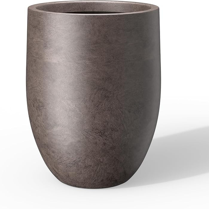 Kante Tall Concrete Planter, 21.7-Inch Height Weathered Brown Large Indoor Outdoor Plant Pot with... | Amazon (US)