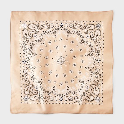 Cotton Circular Pattern Paisley Bandana Scarf - Universal Thread™ Tan | Target