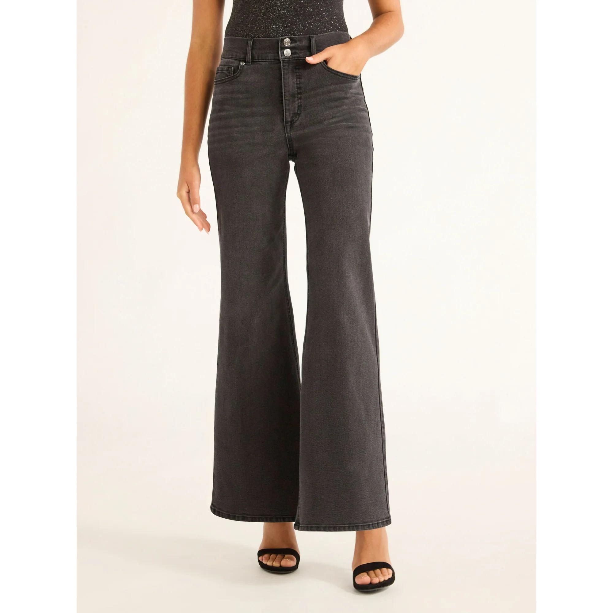 Sofia Jeans Women’s Margot Wide Leg High Rise Jeans, 32.5" Inseam, Sizes 0-20 | Walmart (US)