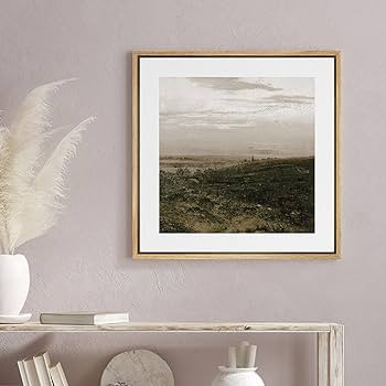 Amazon.com: SIGNWIN Framed Canvas Print Wall Art Cloudy Stormy Brown Countryside Landscape Nature... | Amazon (US)