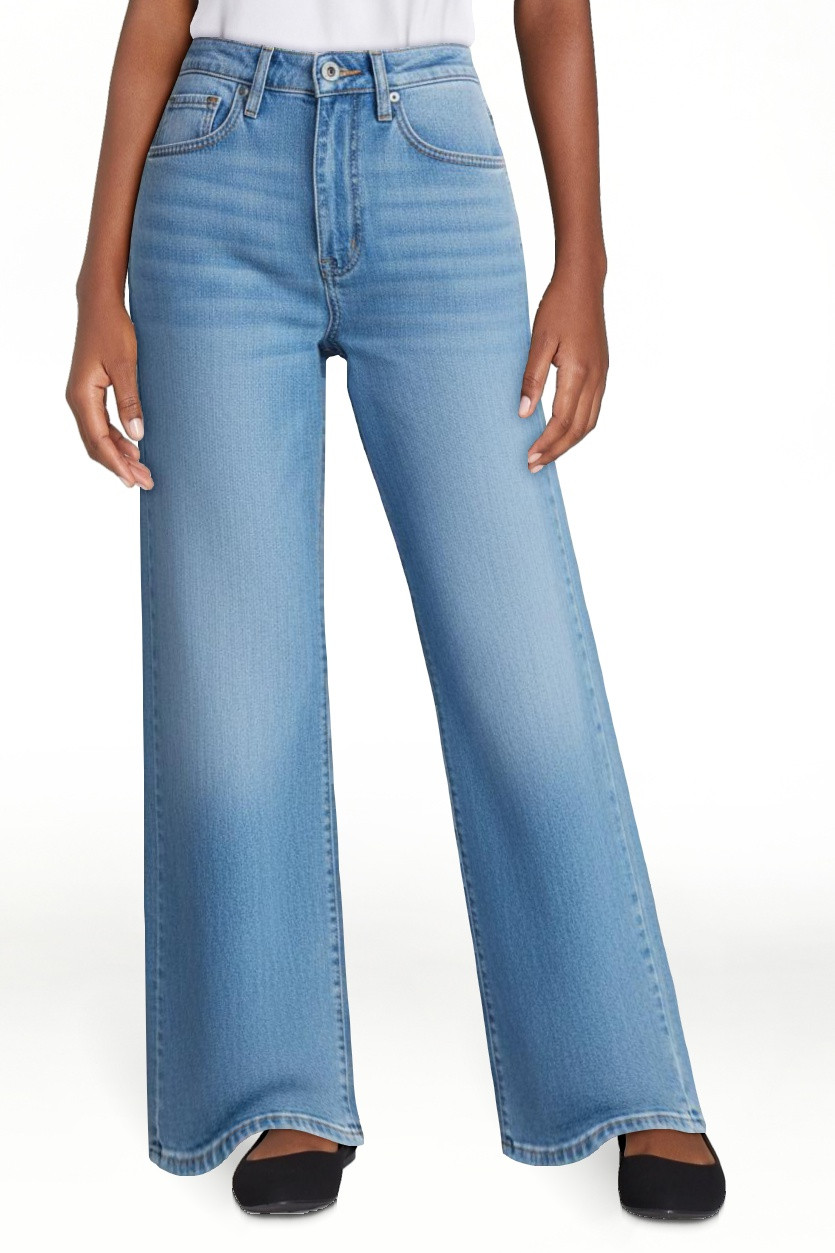 Free Assembly Women's and Women's Plus High Rise Cropped Wide Leg Jeans, Sizes 0-22W | Walmart (US)