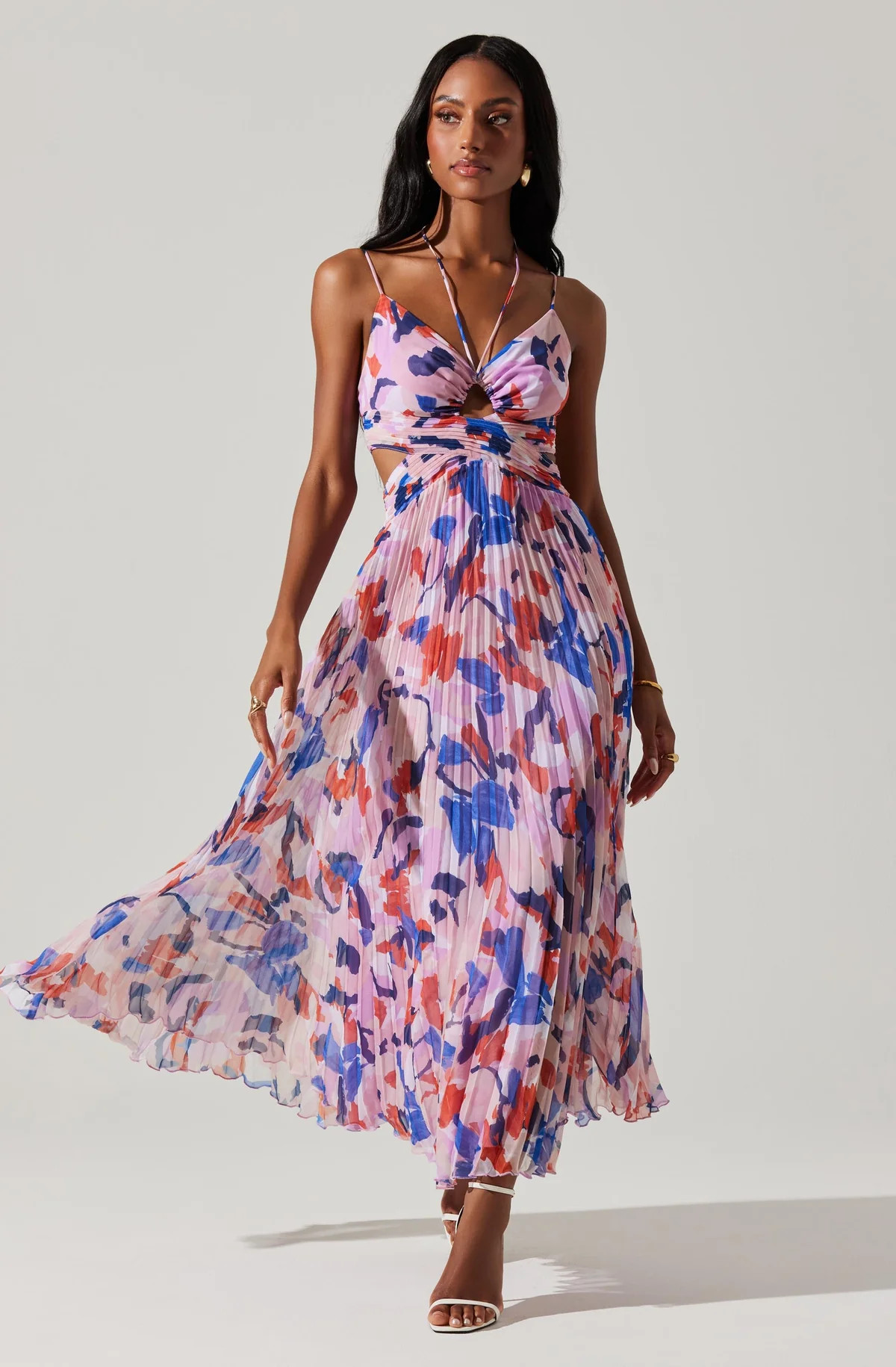 Aquata Floral Pleated Maxi Dress | ASTR The Label (US)