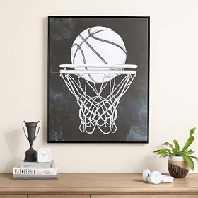 Black & White Sports Art - Basketball | Pottery Barn Teen