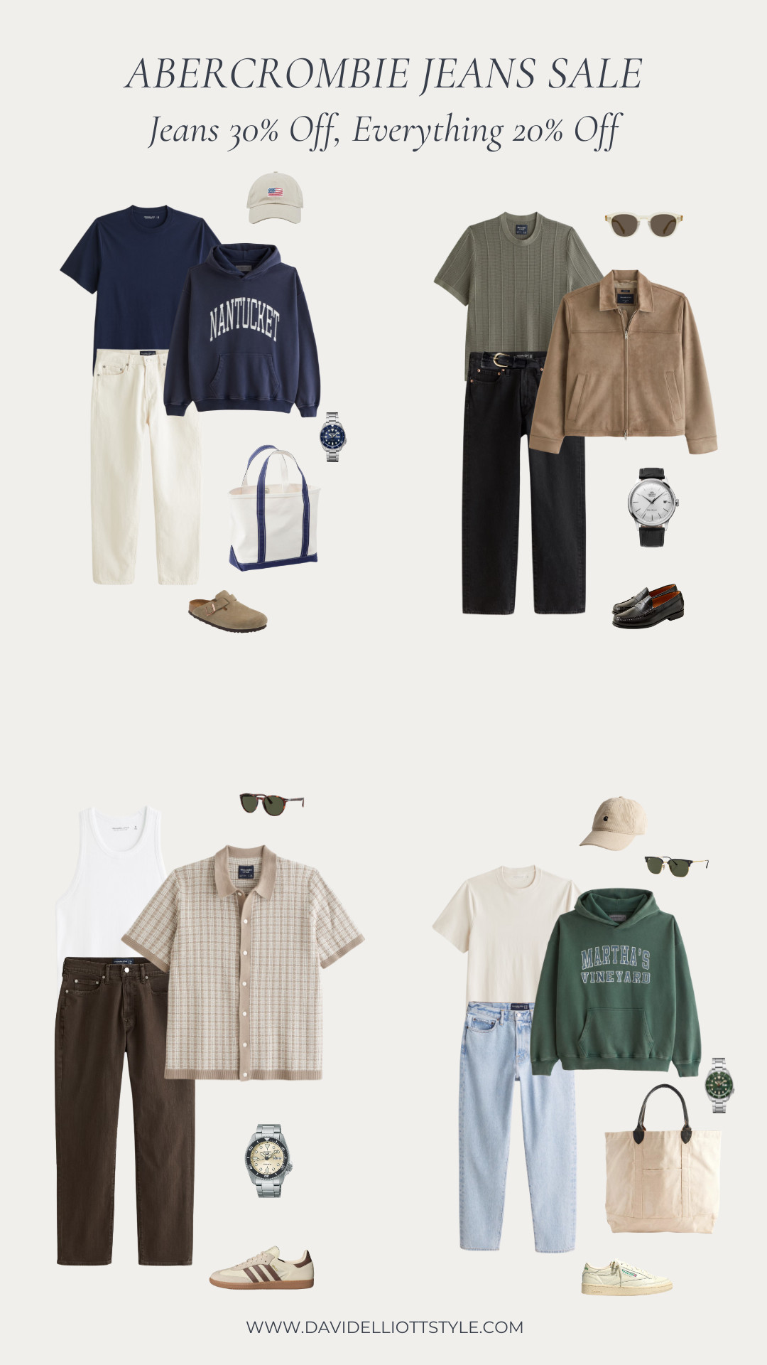 Abercrombie jeans are 30% off right now and 20% off everything else on their site! Here's some outfit inspirations with my favorite style - the Loose jean!  

 #LTKSeasonal #LTKSaleAlert #LTKMens