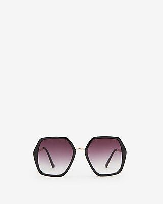 Purple Tinted Hexagon Sunglasses | Express