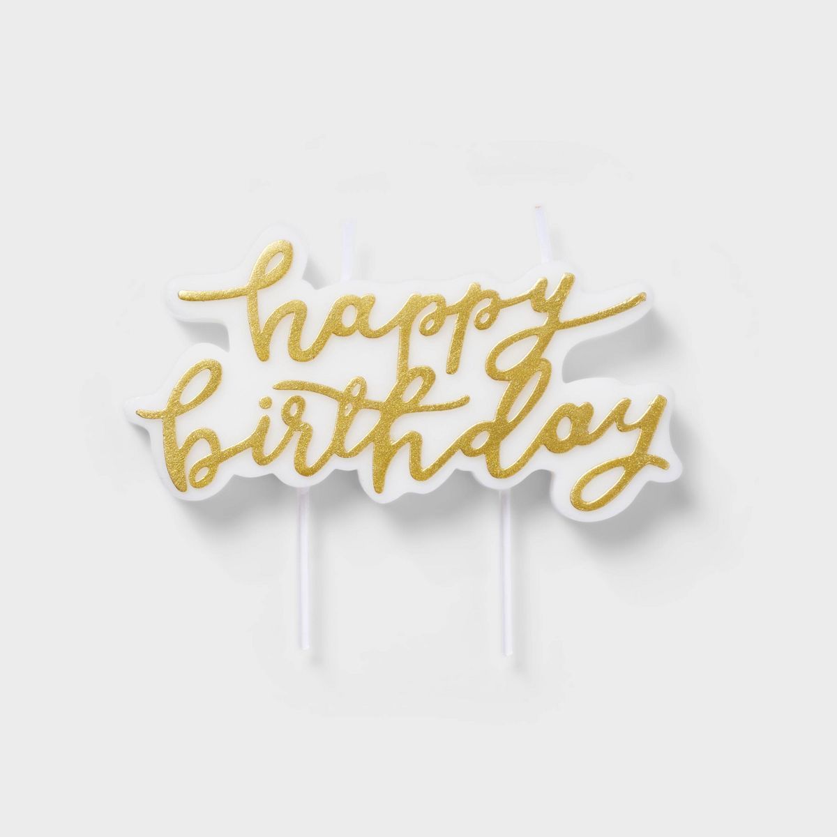 Gold Happy Birthday Candle - Spritz™ | Target