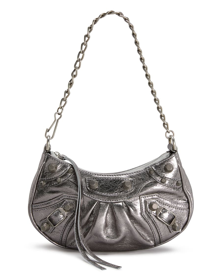 Balenciaga Le Cagole Mini Metallic Crossbody Bag | Neiman Marcus