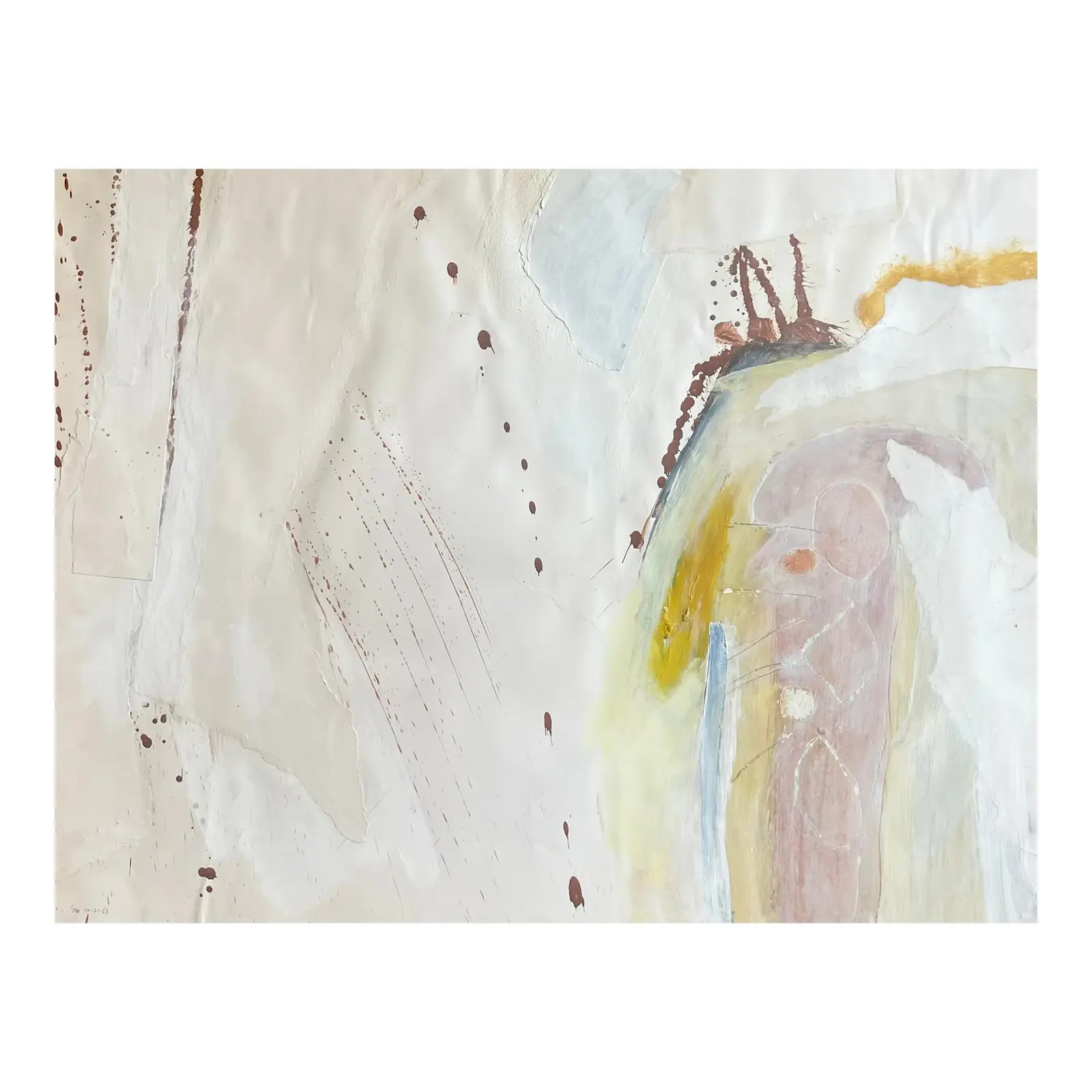 1963 Mid-Century Abstract Painting by Selma Moskowitz | Chairish