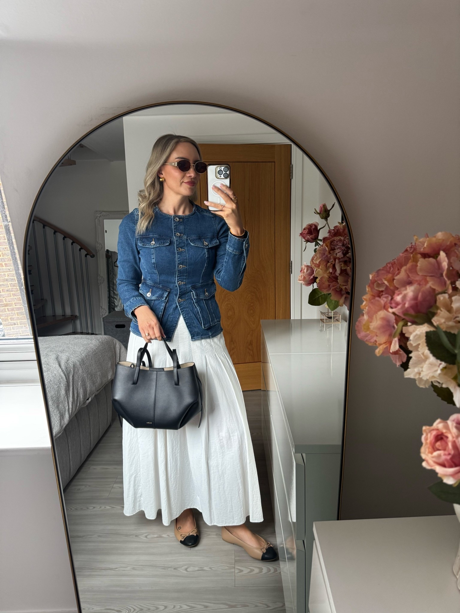Spring outfit idea 🫶🏼 

I’m wearing a size 10 in the collarless utility jacket but I would recommend sizing up 💙

I wear a size 10 in the skirt 🤍


#LTKstyletip #LTKuk #LTKspring