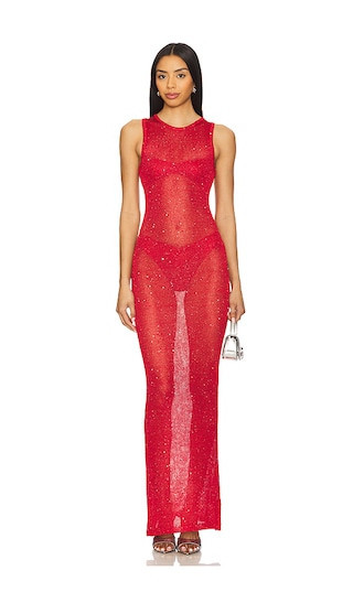 superdown Alix Maxi Dress in Red. - size M | Revolve Clothing (Global)