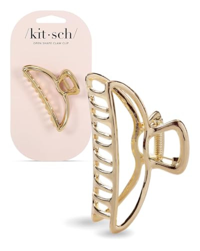 Kitsch Metal Hair Clips for Women - Durable & Elegant Metal Claw Clips, Perfect for Everyday Use & Special Occasions | Ideal Gifts for Women - Gold, 1 Pc | Amazon (US)