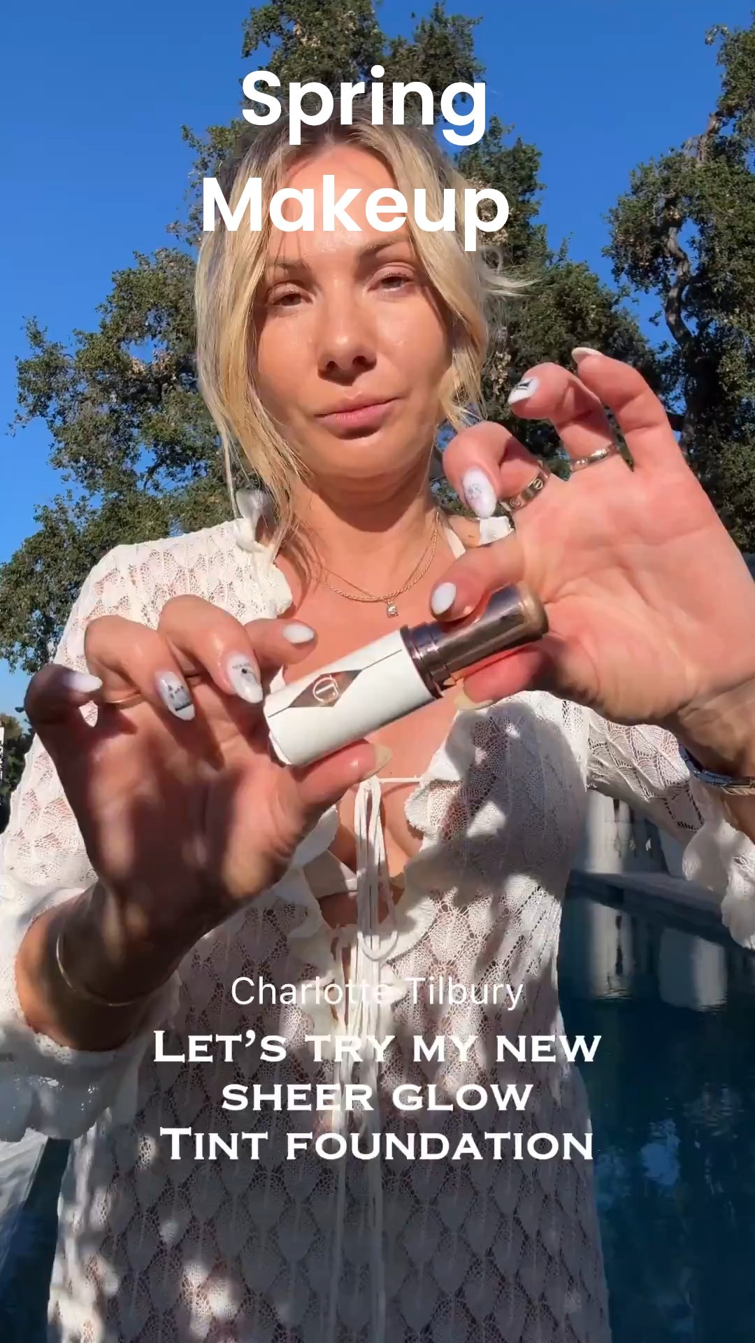 Feels like Spring in LA 
Shop my favorite makeup for spring /summer for that natural glow ✨
#ltkmakeup #makeupnomakeup #charlotterilbury #whitesheerdress #summerdress #whitecoverup 

#LTKgrwm