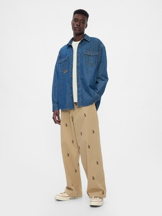 Gap × Disney Embroidered Baggy Khakis | Gap (US)
