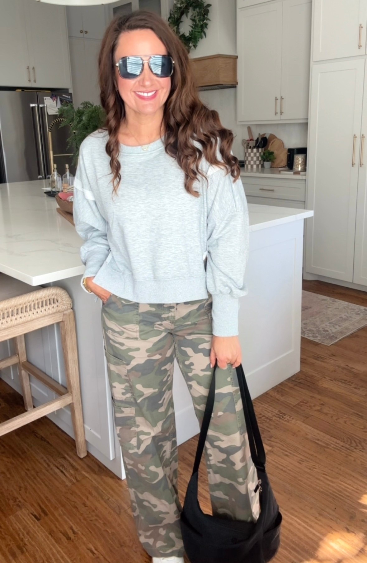 Small top (currently 20% off) 
Medium pant 
.


#LTKOver40 #LTKSaleAlert #LTKSeasonal