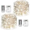 GDEALER 2 Pack 20 Feet 60 Led Fairy Lights Battery Operated Christmas Lights with Remote Timer Wa... | Amazon (US)