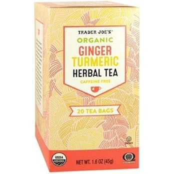 Trader Joe's Organic Ginger Turmeric Herbal Tea 20 ct (Pack of 2) | Amazon (US)