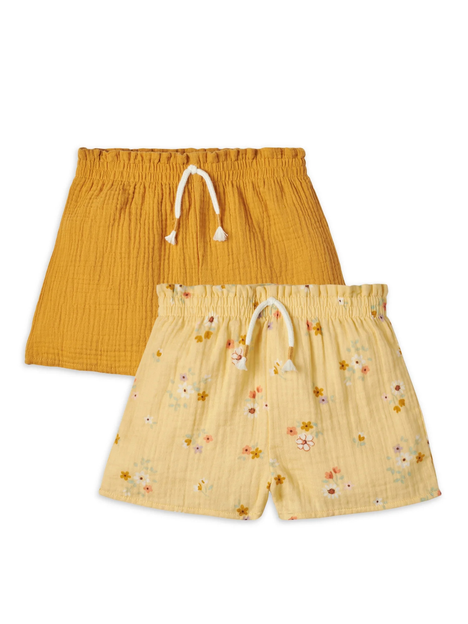 Modern Moments by Gerber Toddler Girl Gauze Shorts, 2-Pack, Sizes 12M-5T | Walmart (US)