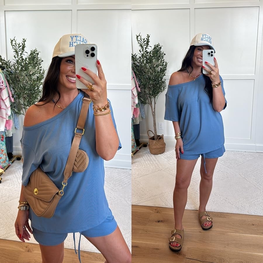 Comfy never looked this cute! 💙 This lounge set is buttery soft, oversized in all the right places, and perfect for lounging, errands, or travel days.

#LTKmomlife #LTKgrwm #LTKootd