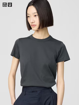 Women's Crew Neck T-Shirt Dark Gray 2XL UNIQLO US | UNIQLO (US)