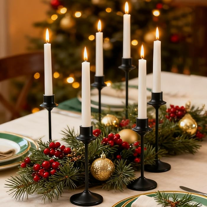 Joyyy Weighted Candlestick Holders Candle Stick Holder for Candlesticks, Vintage Metal Candelabra... | Amazon (US)