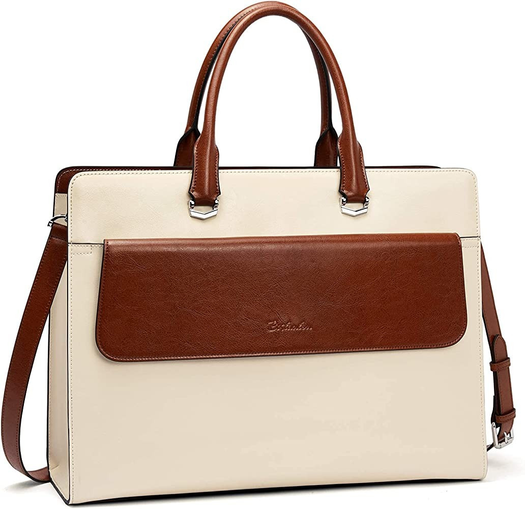 Laptop Shoulder Bag Leather Business Messenger Bags | Amazon (US)