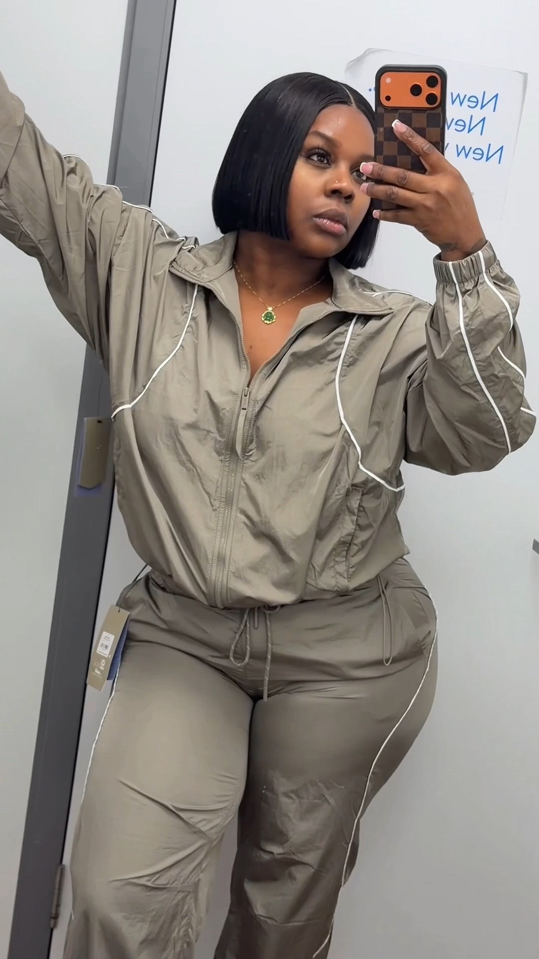 Walmart two-piece jogger set Amazing fit! ❤️‍🔥❤️‍🔥❤️‍🔥 model has medium size at 5’1 weigh 197lb !! 

#LTKTravel #LTKActive #LTKHome