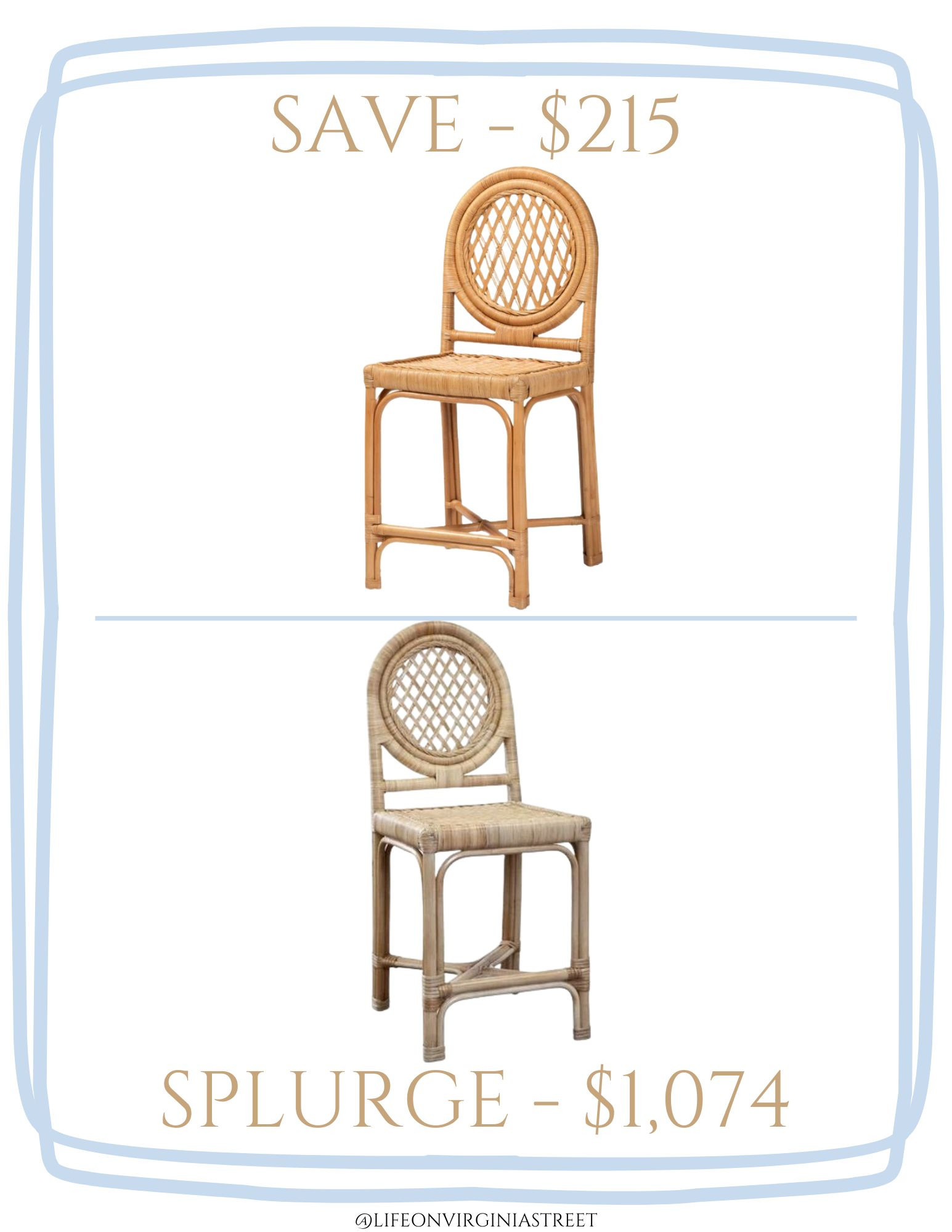 If you love the Louis XVI Trellis Counter Stool as much as I do, but need a more affordable option, you can get a similar vibe with this Wayfair find for a saving of over $800 per chair! #ltkhome #ltksalealert #ltkseasonal designer look for less, home decor on a budget 

 #LTKSeasonal #LTKHome #LTKSaleAlert