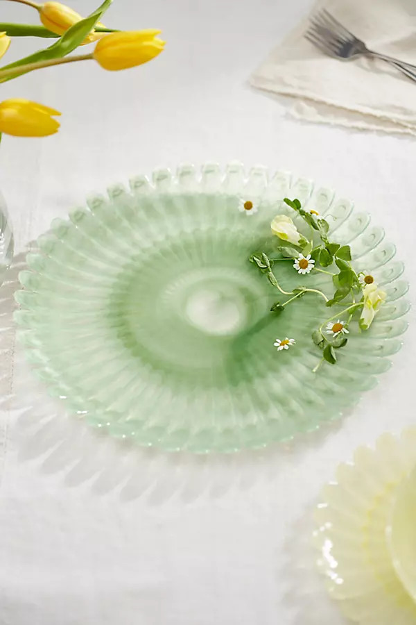 Glass Scallop Plate, Large | Anthropologie (US)