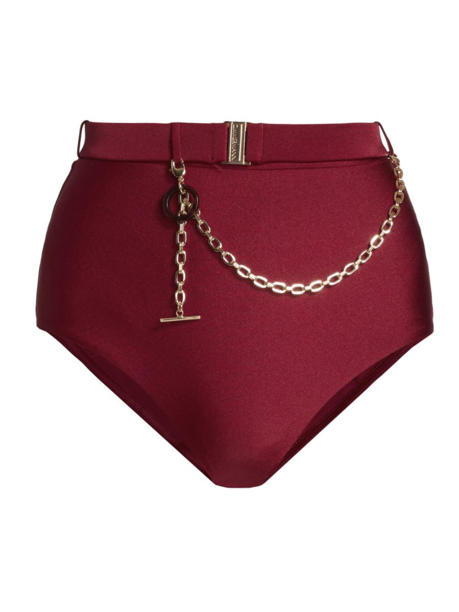 Pattie High-Waisted Chain Bikini Bottom | Saks Fifth Avenue